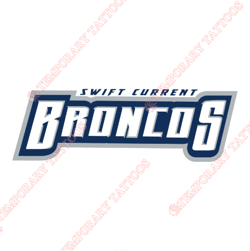 Swift Current Broncos Customize Temporary Tattoos Stickers NO.7552